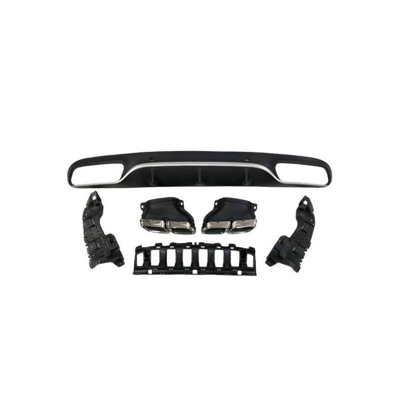 Difusor Trasero Mercedes W205 2014-2018 Coupe AMG Look C63 ABS