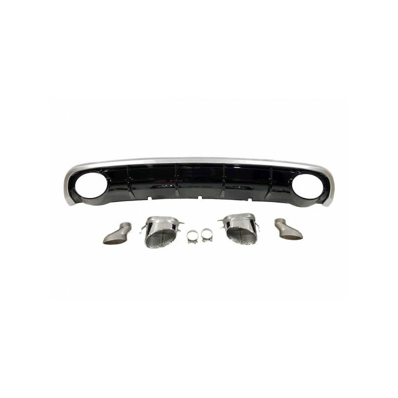 Difusor Trasero Audi A6 Sedan / Avant C7 2011-2014 Look RS6 ABS
