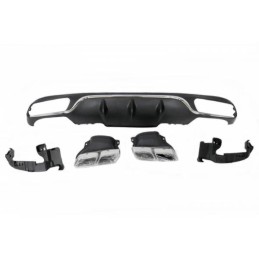 Difusor Trasero Mercedes W213 4 puertas look AMG E63 ABS