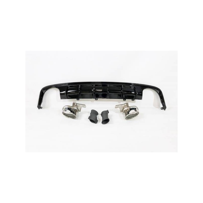 Difusor Trasero Audi A6 / A6 Avant C8 19-21 Look RS6 Negro brillante