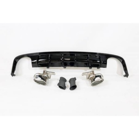 Difusor Trasero Audi A6 / A6 Avant C8 19-21 Look RS6 Negro brillante