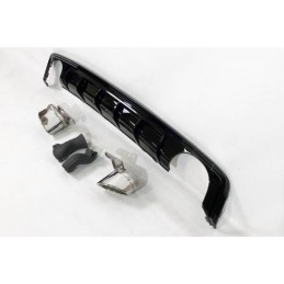 Difusor Trasero Audi A6 / A6 Avant C8 19-21 Look RS6 Negro brillante