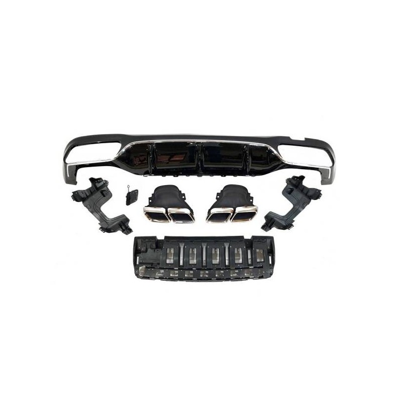 Difusor Trasero Mercedes W213 4 puertas / Station Wagon look AMG E63 ABS