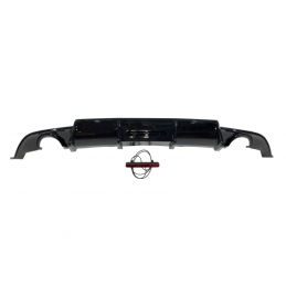 Difusor Trasero Volkswagen Golf 7.5 Look TCR Negro Brillante Red Light