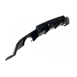 Difusor Trasero Volkswagen Golf 7.5 Look TCR Negro Brillante Red Light