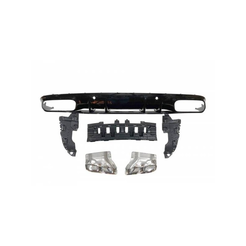 Difusor Trasero Mercedes W205 Coupe 2019 Look C63 ABS