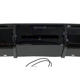 Difusor Trasero Volkswagen Golf 7 look TRC Negro Brillante