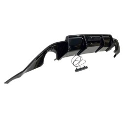 Difusor Trasero Volkswagen Golf 7 look TRC Negro Brillante