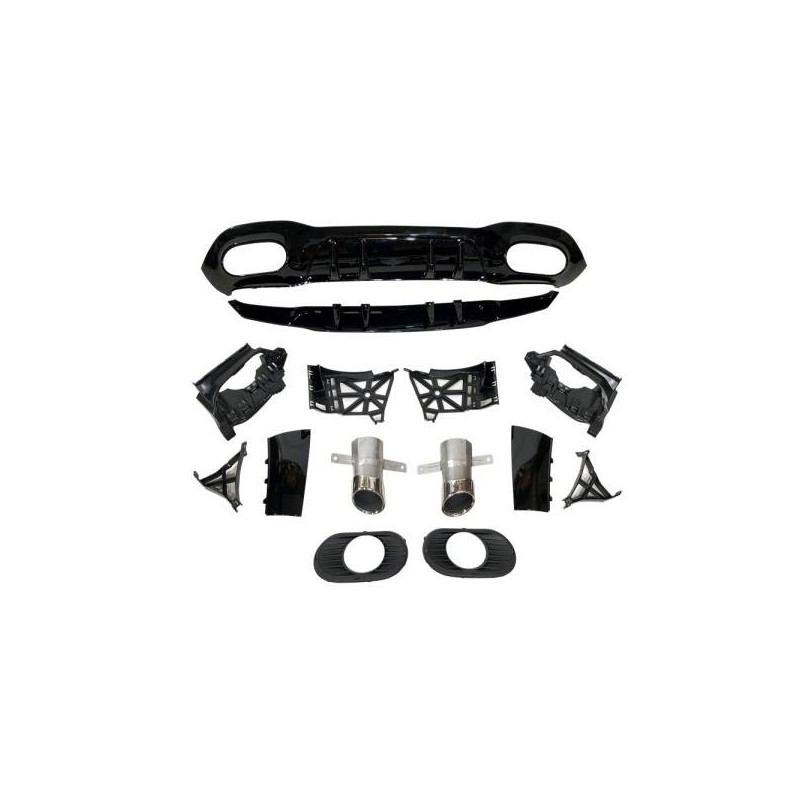 Difusor Trasero Mercedes V177 AMG Look A45 4 Puertas