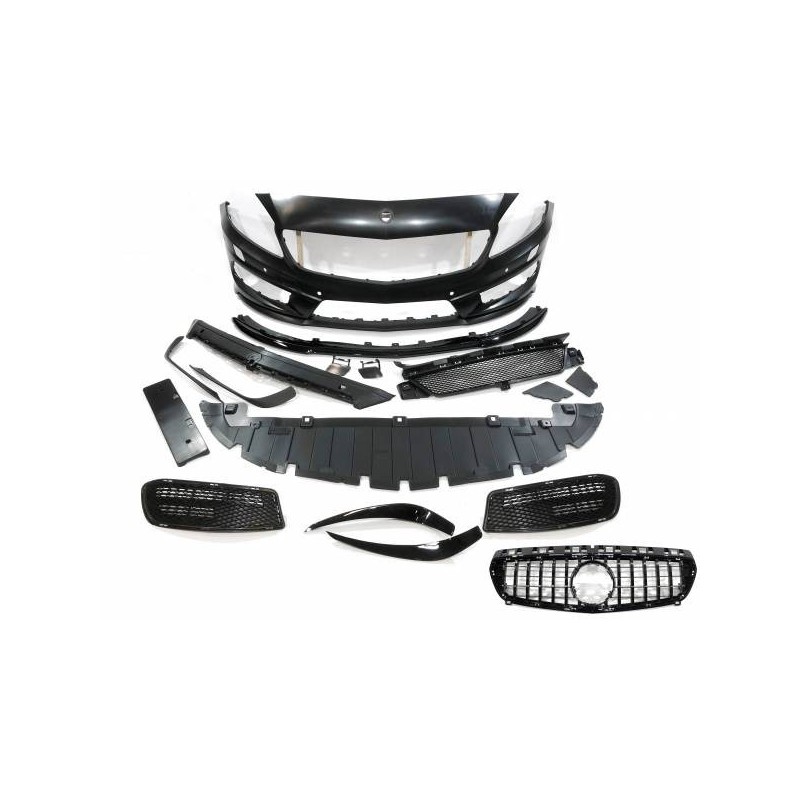 Paragolpes Delantero Mercedes W176 2012-2015 A45 Look AMG Parrilla Con Sensores