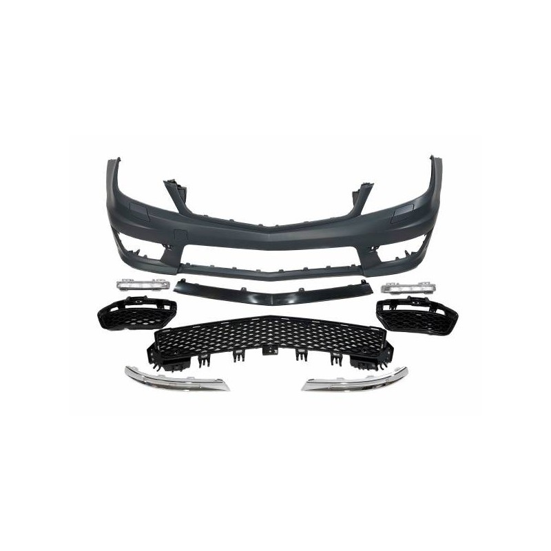 Paragolpes Delantero Mercedes W204 Coupe / 4 Puertas 2007-2013 AMG look C63 Sensores