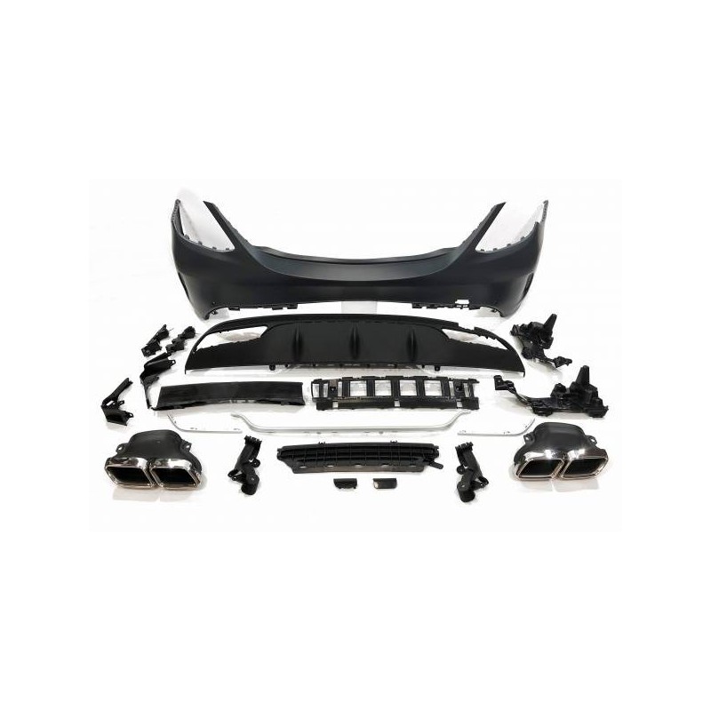 Paragolpes Trasero Mercedes W205 2014-2018 4P Look C63 Colas escape