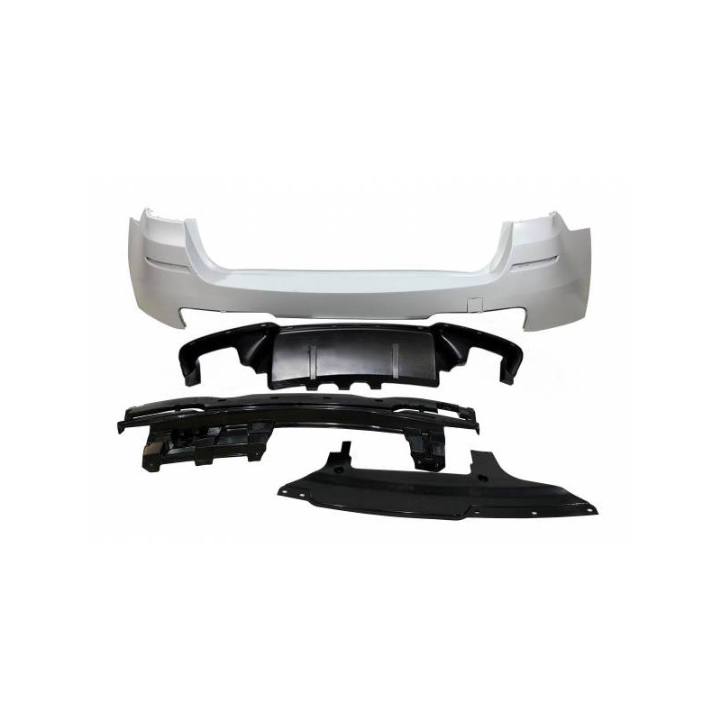 Paragolpes Trasero BMW F11 10-16 Look M Performance Doble Salida ABS