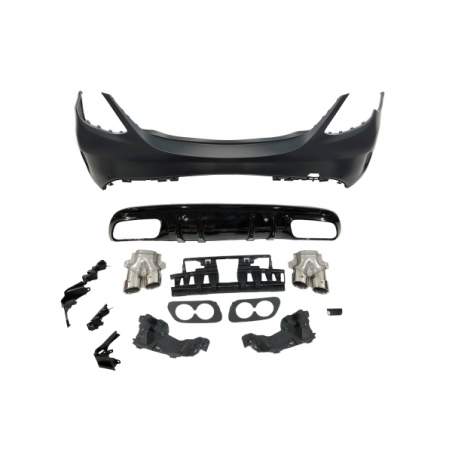 Paragolpes Trasero Mercedes W205 2014-2018 4P Look C43 Colas escape