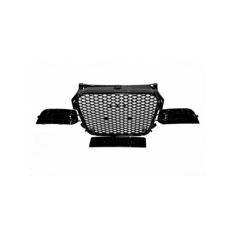 Parrilla Audi A1 2012-2015 Look RS1 Black Carcasa Antiniebla