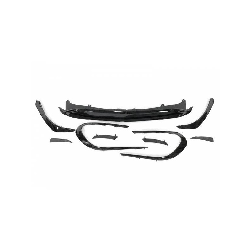 Spoiler Delantero Mercedes W117 Facelift 2017+ Look AMG A45 Negro Brillante