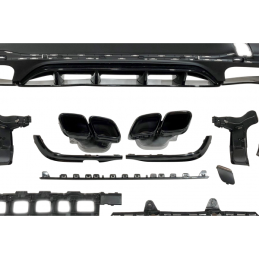 Difusor Trasero Mercedes GLC X253 COUPE 2020+ Black