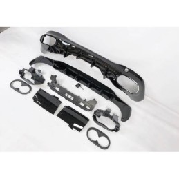 Difusor Trasero Mercedes W118 CLA Look A45 Negro Brillo